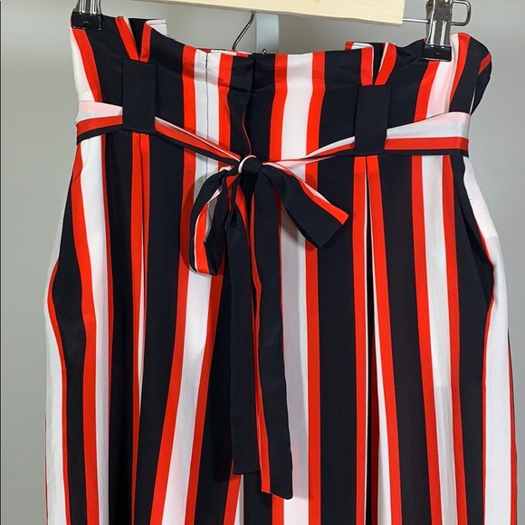 L’AGENCE Samira Stripe Paperbag Waist Pants Size 2 - Picture 6 of 13